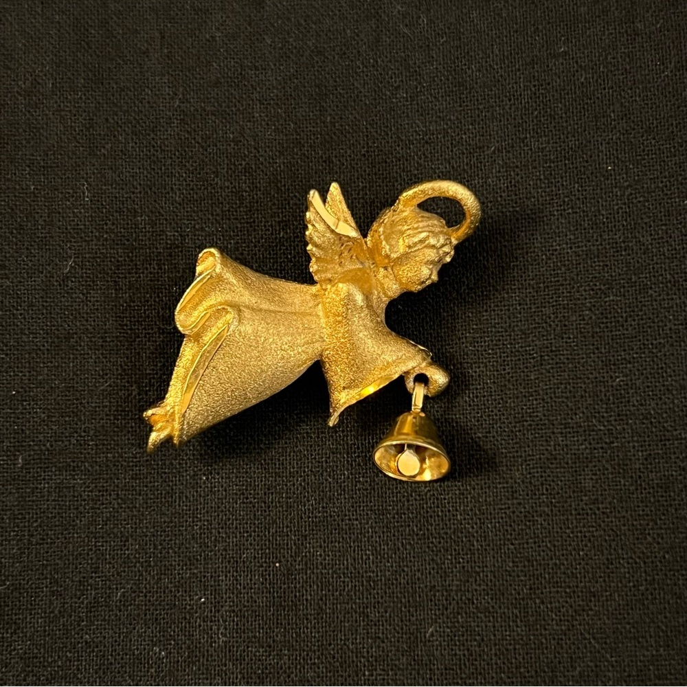Vintage GG Angel Brooch with Bell